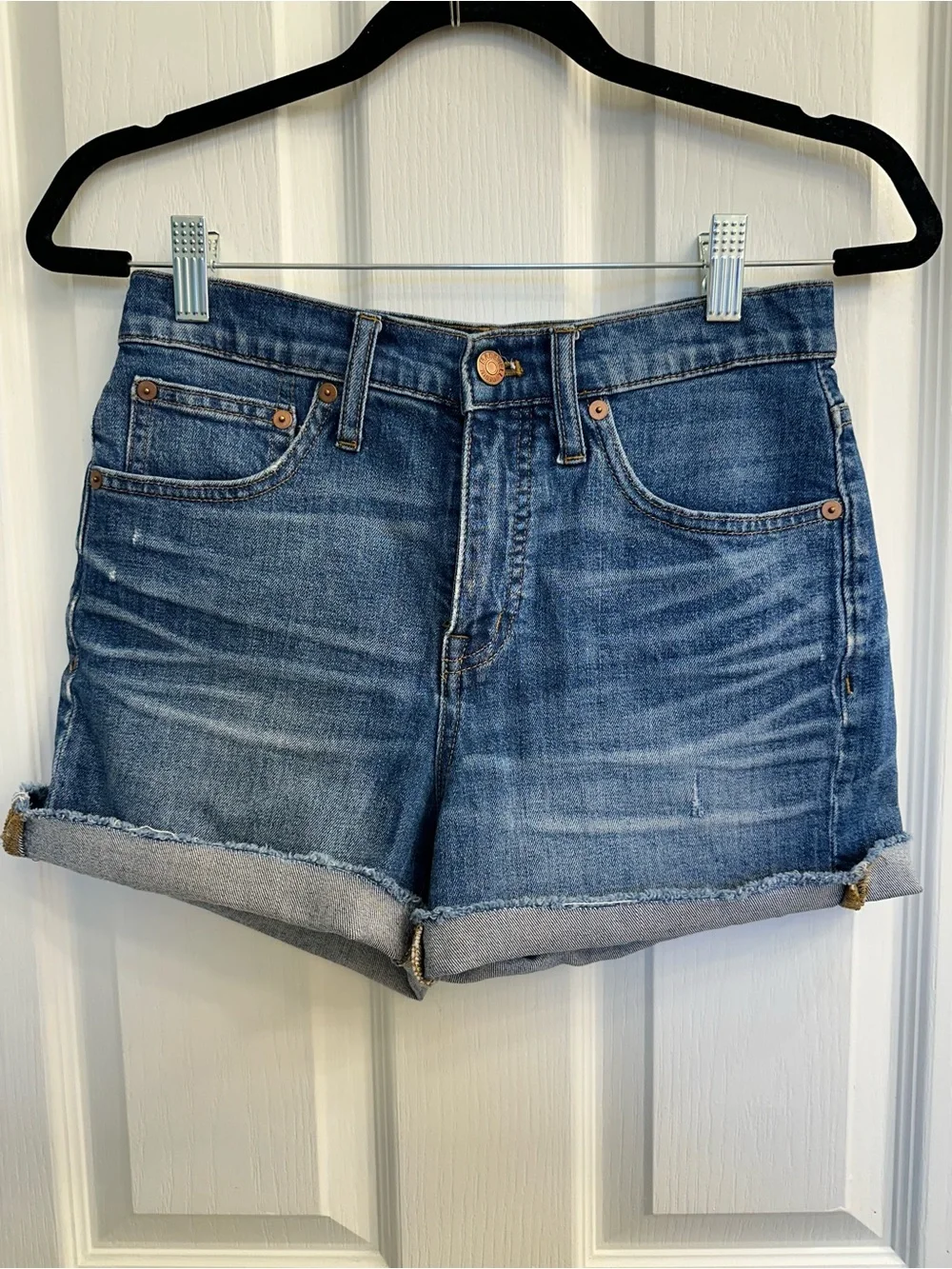 Madewell High Rise Denim Shorts - Medium Wash - 25